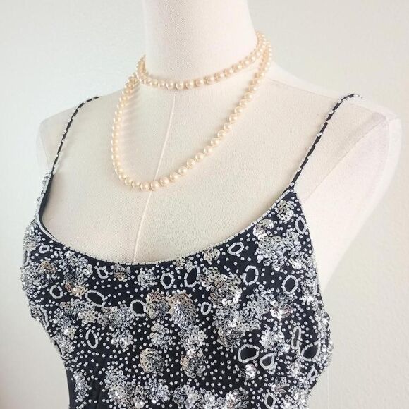 Dresses & Skirts - Y2K 100% Silk Beaded Sequin Fairygoth Prom Dress